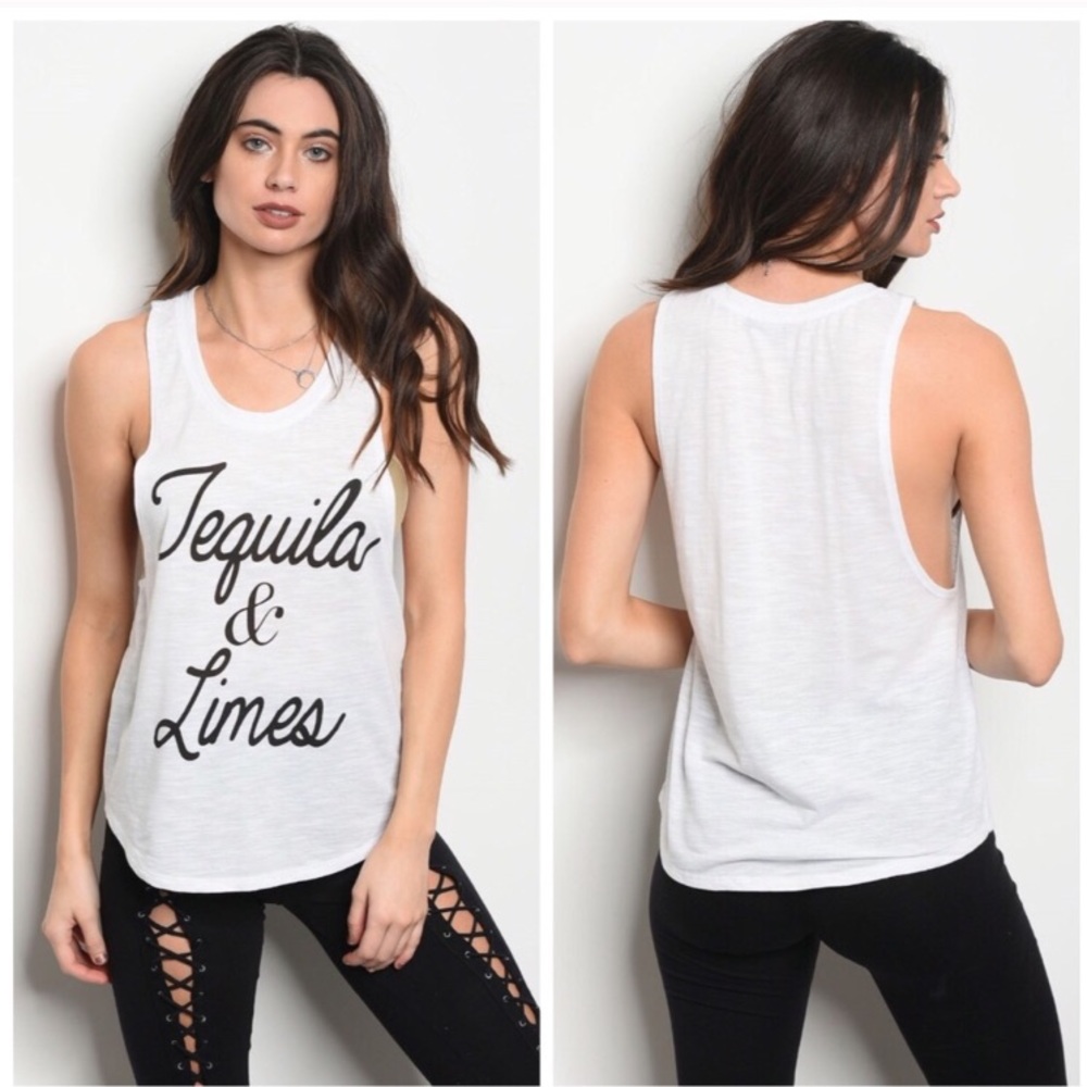 Tequila & limes graphic loose tee avail now NEW
